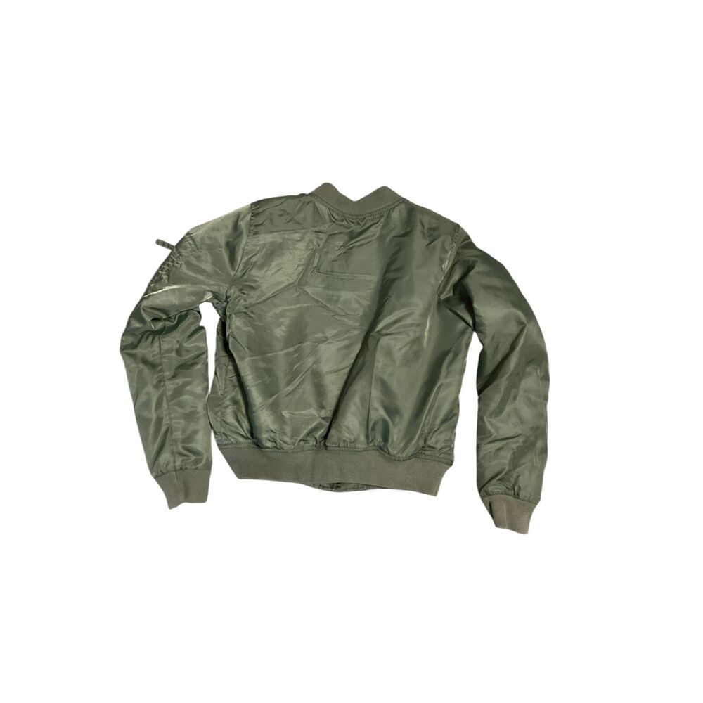 Hollister Green Bomber Jacket Full Zip Size L - Picture 7 of 15